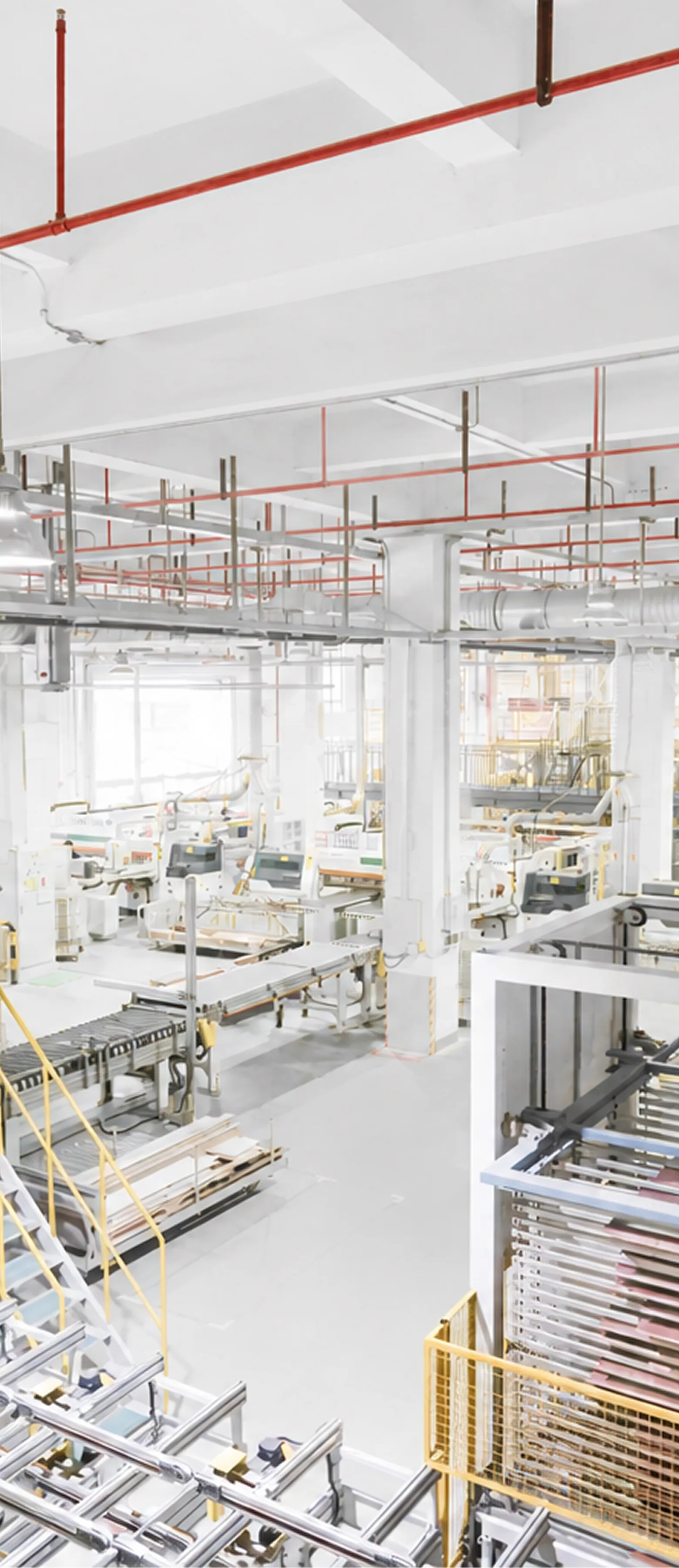 Wide view of a partner manufacturing floor from above