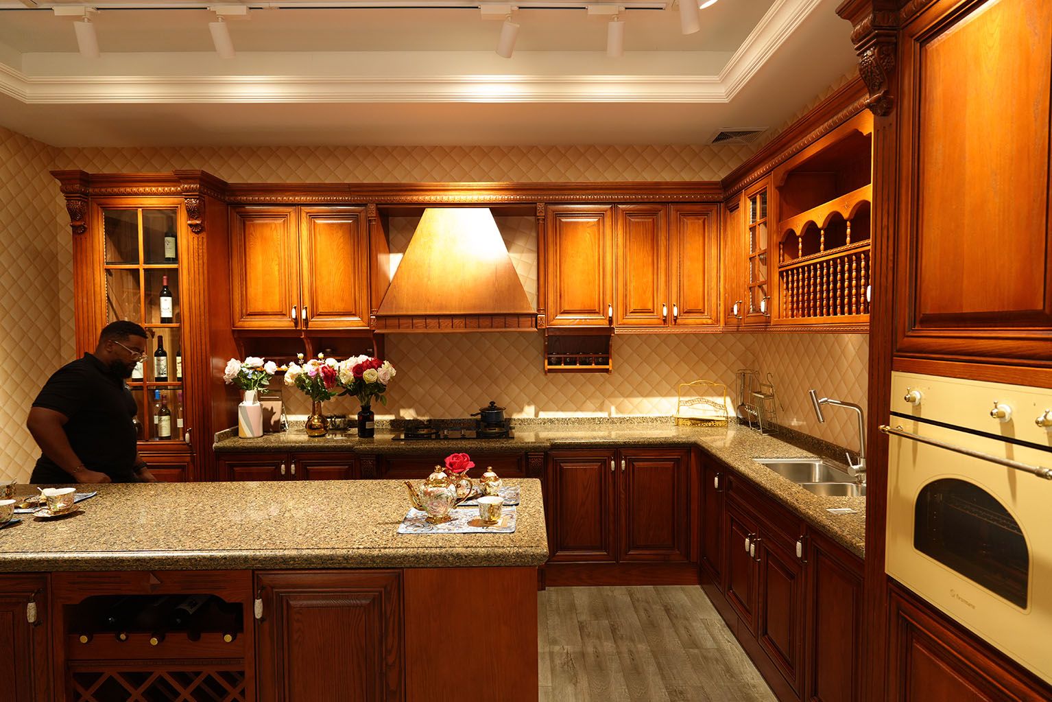 Luxury interior design premium surface materials polished countertops