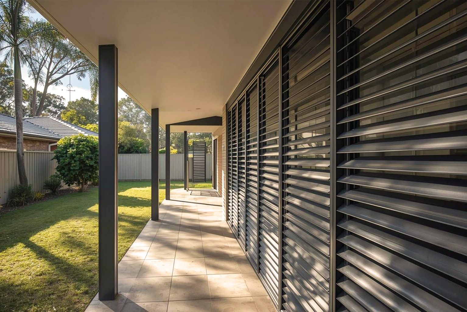 Heavy-Gauge Aluminum Shutters for Utility and Balcony Zones