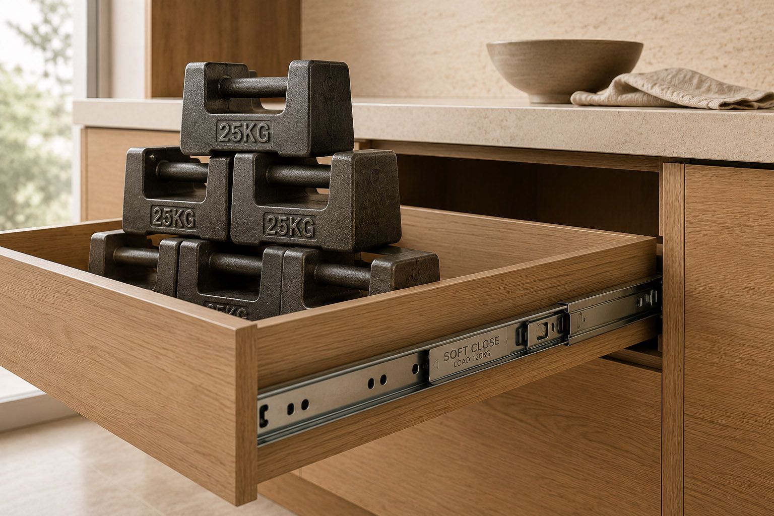 Heavy duty cabinet drawer slides weight capacity testing