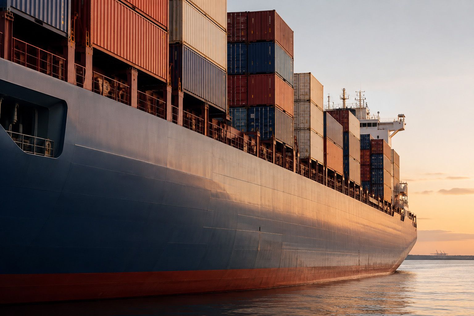 Cargo container ship maritime freight logistics building material