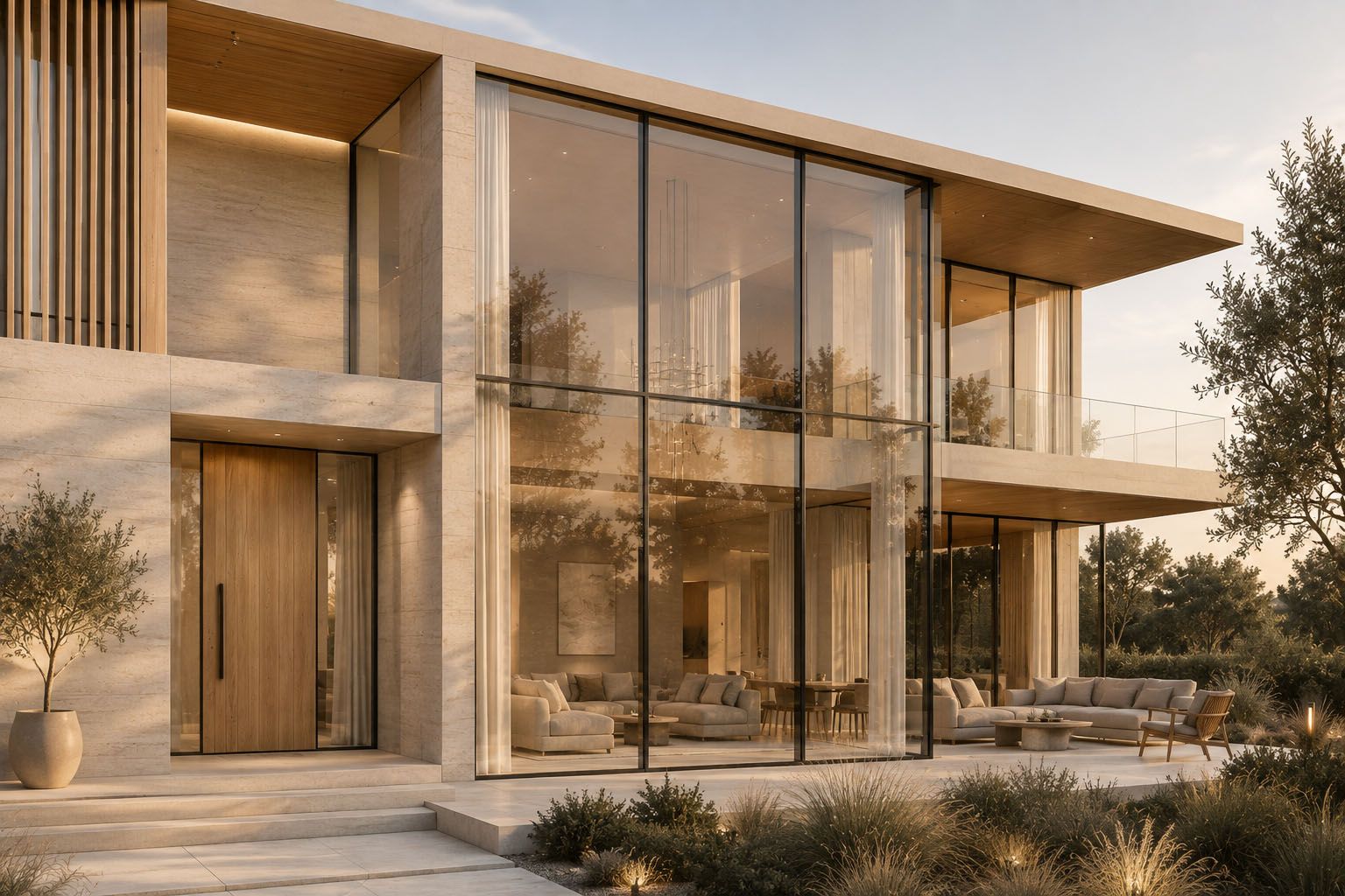 Contemporary luxury architecture light space innovation glass facade