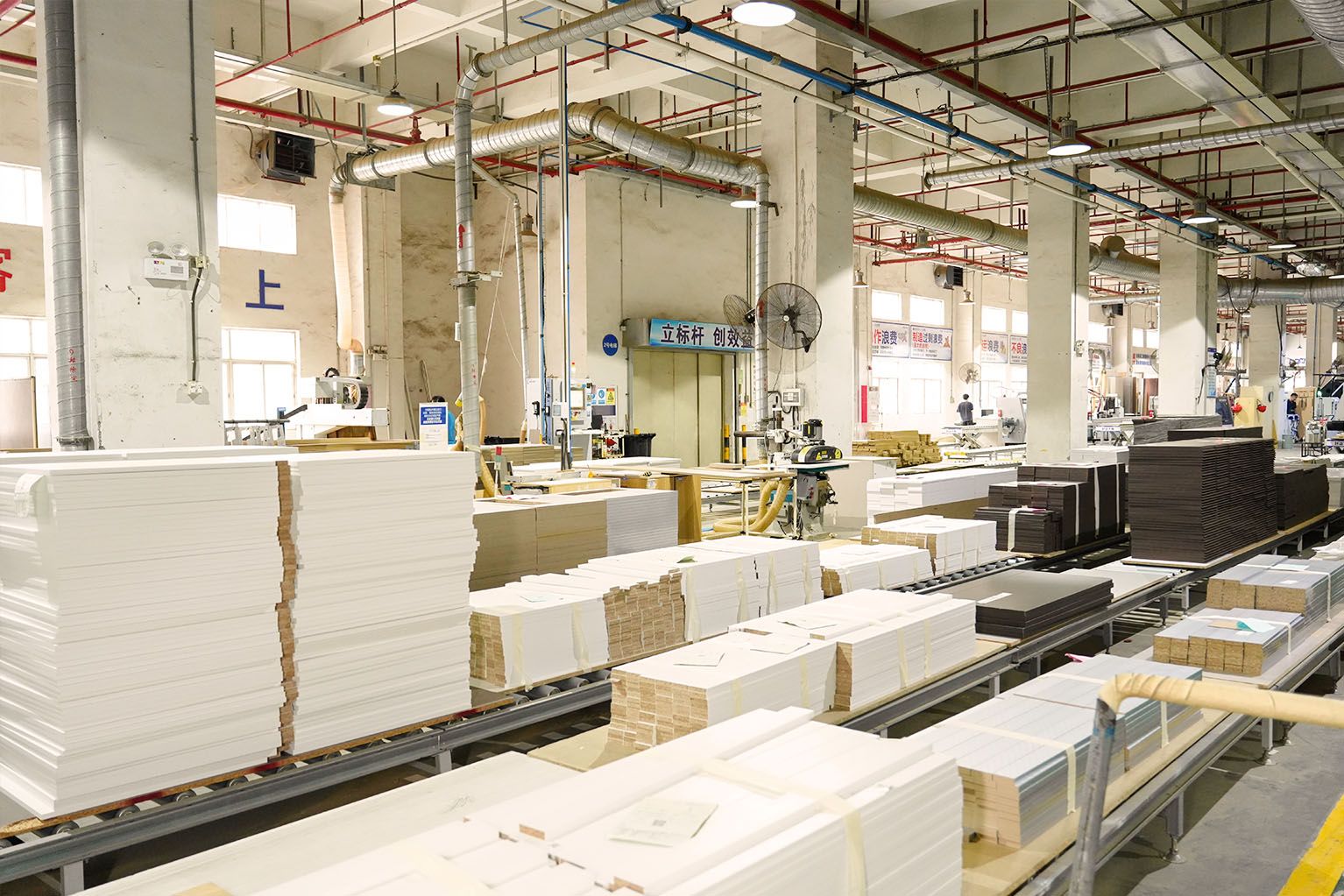 Construction material warehouse logistics